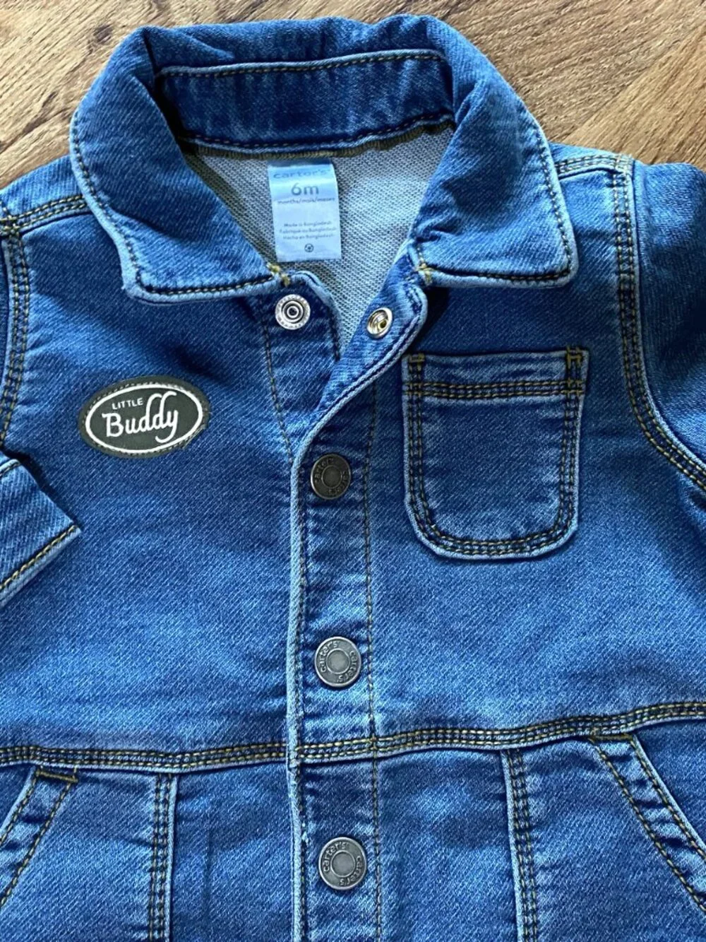 Lot NWT Carters Buddy Denim Coveralls & 2 Pair of Jeans-6-9Mont
